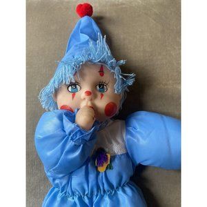 11" Clown Jester Blue Doll with Pacifier Overseas United LTD